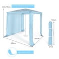 thumbnail image 3 of Costway Cabaña Plegable de Playa 202 x 202 cm Carpa Portátil Toldo de Playa Fácil de Montar Pared Desmontable para Camping Patio Picnic Azul, 3 of 9