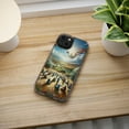 thumbnail image 5 of DistinctInk Hybrid (Acrylic / TPU) Clear Slim Fit Case for Apple iPhone 15 (6.1" Screen) - "Amygdala: Basking in Middle-Eastern Tranquility", 5 of 8