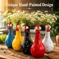 thumbnail image 7 of Long Neck Colorful Chicken Vase, Handcrafted Resin Planter for Small Flowers, Silly Resin Chicken Garden Statue Small Vase Ornament, Outdoor Sculptures Flower Pot Holder, for Yard Lawn Home Decor, 7 of 7