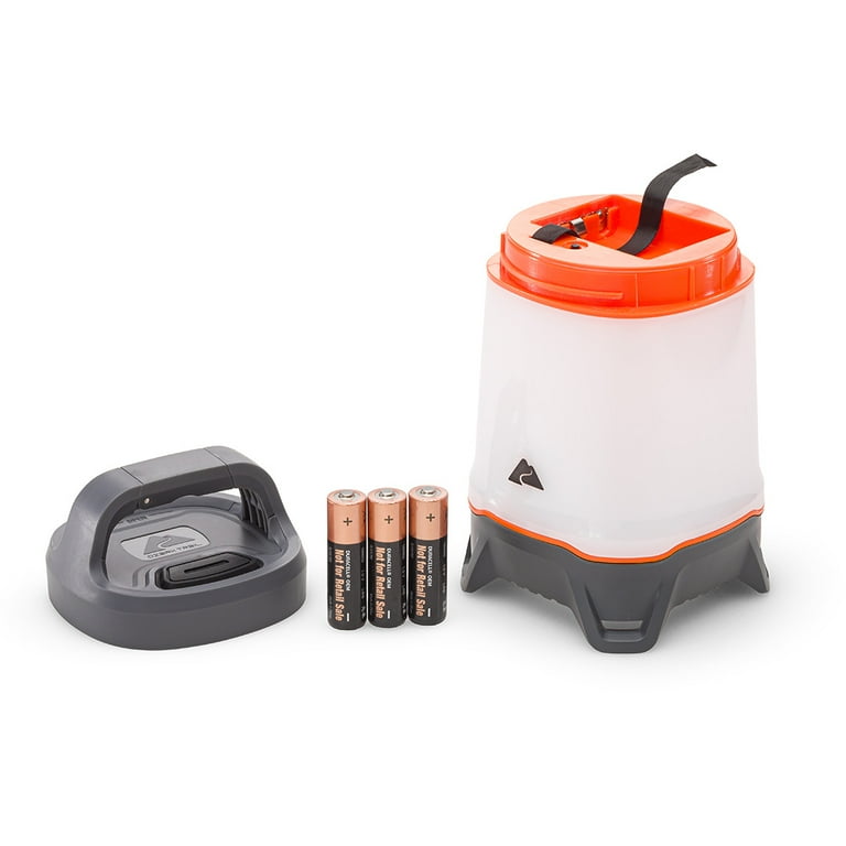 Ozark Trail 500 Lumen Lantern Versatile LED Camping Light Durable 42 Hour Runtime Gray Orange