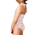 thumbnail image 4 of FOR U DESIGNS Comfy Daisy Halter Swimsuit for Teens Kids Lightweight Off Shoulder Swimwear Breathable Quick Dry Beach Bathing Suit Size 7-8, Pink, 4 of 6