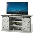 thumbnail image 3 of Twin Star Home Sliding Barn Door Farmhouse TV Stand for TVs up to 70" , Old Wood White, 3 of 9