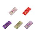 thumbnail image 1 of pitrice Brocade Satin Bag Silk Embroidery Scroll Smooth Jewelry Pouch Lightweight Multi Layer Ornaments Storage Necklaces Red, 1 of 7