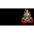thumbnail image 1 of LP-2384 Gear Head Skull Offset Flat License Plates Tags, 1 of 1
