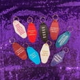 thumbnail image 4 of Straight People Are Weird Motel Style Keychain in Dark Red, 4 of 6
