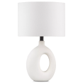 thumbnail image 1 of Bouclair White Ceramic Loop Table Lamp 13 X 21.5 in (33 X 53.4 cm), 1 of 10