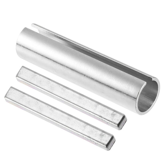 Unique Bargains 1 Set 3/4" to 5/8" Universal Car Gas Engine Pulley Crank Shaft Sleeve Adapter with Step Key Silver Tone