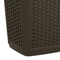 thumbnail image 6 of Suncast 30 Gallon Resin Wicker Decorative Outdoor Patio Trash Hideaway, Java, 6 of 7