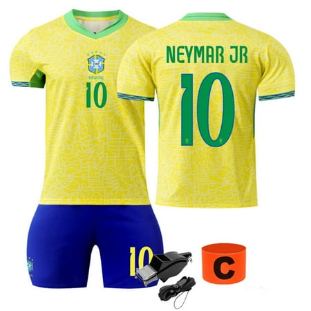 MoeYi Soccer Jersey for NEYMAR JR Fan Shirt, Short Sleeve, Youth Size S
