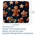 thumbnail image 5 of Gingerbread Man Printed Square Mouse Pad, 8.3x9.8 Inch, Non-Slip Rubber Bottom Mouse Mat for Office and Gaming, 5 of 6