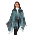 thumbnail image 3 of FORMRS Womens Scarf Winter Soft Long Big Warm Shawls Wrap Tassel Scarves, Black Marble, 3 of 9