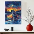 thumbnail image 5 of Starry Night Canvas Inspired Mastiff Christmas Dog Pet Family Friend Peace Oil Painting Art Print Poster Wall Decor, 5 of 6
