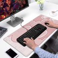thumbnail image 2 of Pink White Cloud Camouflage&nbsp;desk Mouse Padwaterproof,rubber+multispandexwashable the Camouflage SeriesmousepadsDesk Pad for Office Home Game 31.5x15.7inches, 2 of 7