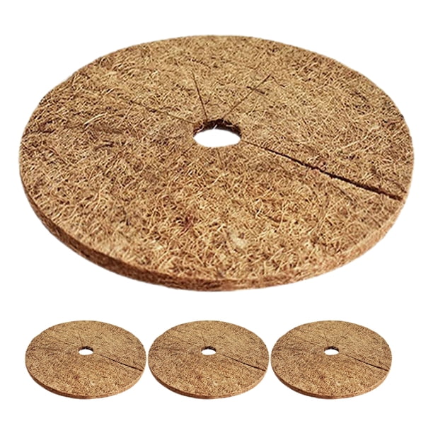 4 alfombrillas protectoras para plantas de fibra de coco, para flores, suministros para macetas
