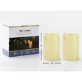 thumbnail image 2 of 4" x 6" Large Waterproof Outdoor Flameless Candles, Battery Operated Flickering LED Pillar Candles with Remote and Timers for Indoor Outdoor Lanterns, Long Lasting, Dark Ivory, Set of 4, 2 of 18