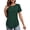 Green, variant on Womens Shirts Summer Crew Neck Raglan Shirt Basic Short Sleeve Loose Fit Casual Tunic Tops, Black L
