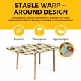 thumbnail image 4 of Cute Ladybugs Table Cloths for 5 Foot Rectangle Tables, Spring Botanical Leaves Green Patio Waterproof Elastic Fitted Tablecloths, Washable Rectangular Table Cover for Camping, 4 of 8