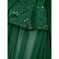 thumbnail image 6 of Alvivi Kids Girls Beading Floral Lace Party Dress Off Shoulder Overlay Romper Dresses, 6 of 7