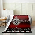 thumbnail image 3 of Throw 50"x60" Southwest Native Design All Season,Bed Blanket Boys Girls Southwestern Geometric Plush Throw Blanket, for Kids Ultra Soft Tribal Flannel Fleece Blanket Beige Room Decor, 3 of 7
