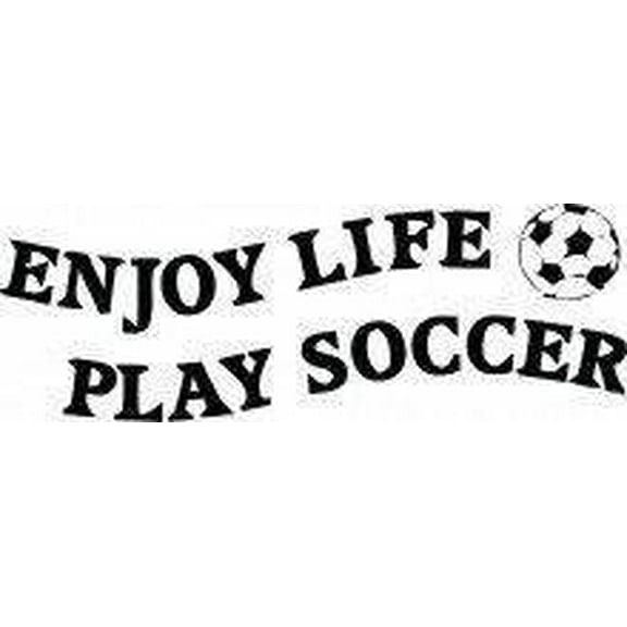 Do It Yourself Wall Decal Sticker Design Pieces Enjoy Life Play Soccer Kids Boy Girl Sports Design With 14x24