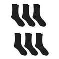 thumbnail image 3 of Hanes Crew Socks 6-Pack Women's Premium Performance Cushioned Black Size 5-9, 3 of 4