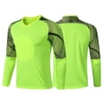 thumbnail image 3 of Nuevo uniforme de portero de fútbol adulto para hombres Esponja protectora Entrenamiento de manga larga Camiseta de fútbol de portero de fútbol Top y pantalones-Cyan-XL BmatwkZeng Bmatwe Jersey, 3 of 5