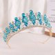 thumbnail image 4 of Nvzi Tiara de boda para novia, diadema de princesa, corona nupcial, joyería para el cabello con diamantes de imitación de cristal, decoración para cumpleaños, fiesta de disfraces (azul claro), 4 of 5