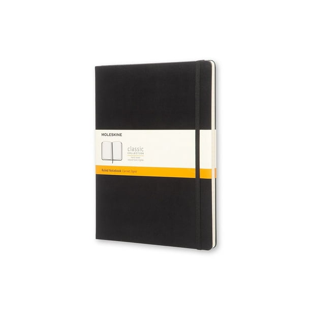Moleskine Classic Ruled Extra Large Notebook, Hard Cover, Black, 7.5 x
