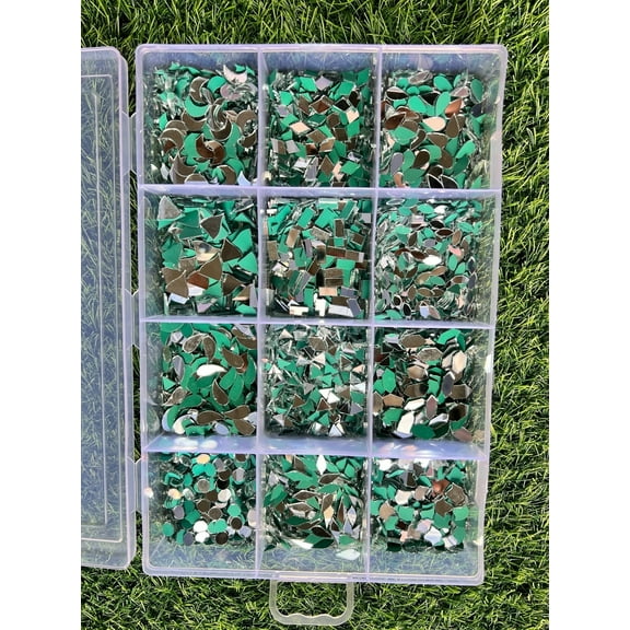 MIRROR GLASS WORLDWIDE Fancy Silver Mirror Craft Kit, 4140 Pieces