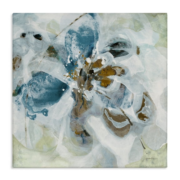 Stupell Industries Abstract Botanical Distortion Abstract Painting Gallery Wrapped Canvas Art Print Wall Art, 17 x 17