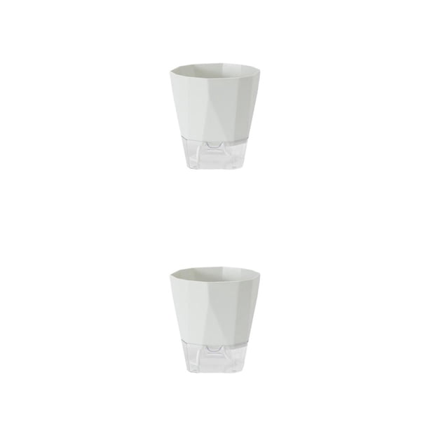 Maceta de Auto Riego Ounissouiy Doble Plantador Interior Gris/L 2Conjunto
