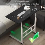 Adjustable Height Mobile Stand Up Desk With Wheels, Portable Standing Desk, Portable Rolling Laptop Desk, Small Computer Desk For Home Living Room