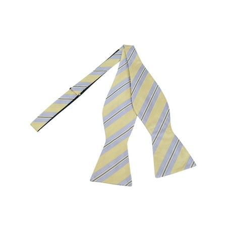 Men's Cream 100% Silk Woven Freestyle Bow Tie FBS3704