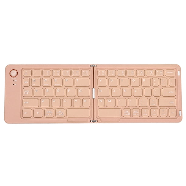 Teclado inalámbrico plegable Compatible con Bluetooth para iOS Android Windows rosa Wdftyju