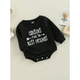 thumbnail image 3 of Bagilaanoe Newborn Baby Girl Boy Oversized Romper Sweatshirt Long Sleeve Bodysuit Letter Print Pullover 3M 6M 12M 18M Infant Casual Tee Tops, 3 of 8