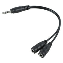 3.5mm 1 To 2 Splitter Cable 18cm 1/8 Inch Male To 2 Stereo Female Socket Headphone Splitter Cable Converter