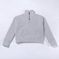 thumbnail image 5 of Girls Boys Hoodie Quarter Zip Pullover Sweatshirts Solid Pullover Sweatshirts Cropped/Oversized Hoodie Workwear Hoodie Teen Clothes 13-14 Years, 5 of 8