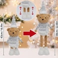 thumbnail image 3 of VORJELT Retractable Leg Christmas Bear Decor - Soft Stuffed Figurine with Adjustable Legs, Cute Holiday Ornament for Fireplace, Shelf & Table - Ideal Winter Gift for Family & Friends E, 3 of 7