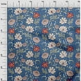 thumbnail image 2 of oneOone Viscose Chiffon Blue Fabric Leaves & Floral Sewing Craft Projects Fabric Prints By Yard 42 Inch Wide, 2 of 4