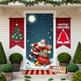 thumbnail image 4 of TanSiDing 2pcs Festive Christmas Door Curtain with Santa Claus Design, Durable Polyester Fabric for Holiday Wall and Party Decoration 35*71in, 4 of 6