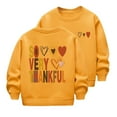 thumbnail image 2 of SGFCWSX Girls Crew Neck Sweatshirt Fleece Lined Oversized Pullover Sweatshirts Kids Casual Long Sleeve Tops Yellow Size 3-4T, 2 of 5