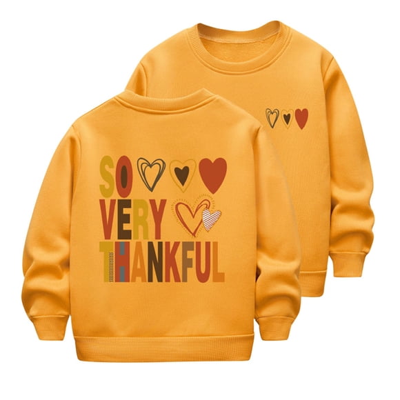 Kids Thanksgiving Sweatshirt Love Printed Fall Yall Shirt Girls Pumpkin Sweatshirts Long Sleeve Pullover Top