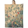 thumbnail image 1 of Manta de pájaros para niños y adultos, mantas de franela para pájaros, regalos para sofá, cama, sala de estar, suave, cálida y acogedora decoración de pájaros, 50 x 60 pulgadas, 1 of 7