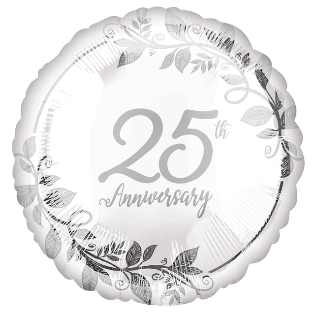 Ballon en Aluminium Exquis 25e Anniversaire – Décoration de Fête Ultime avec Temps de Flottaison Prolongé