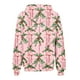 thumbnail image 4 of Sudadera con capucha y manga larga para mujer, informal, con estampado navideño, cremallera, manga larga, poliéster, 4 of 6