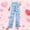 Blue, variant on Girls Heart Print Pants Valentine's Day Sleep & Lounge Pants Gray Soft Stretchy Elastic Waist with Pockets for Kids 4-16 Years,Size 5-6 T