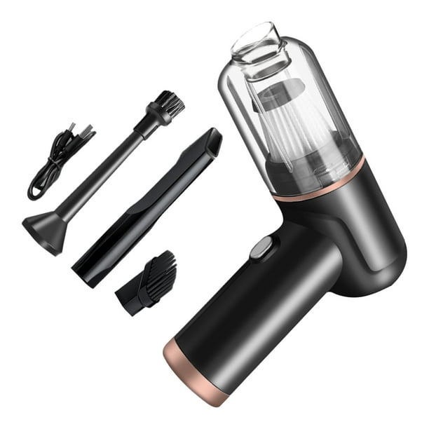 Aspiradora portátil para coche, aspiradora para el hogar con cepillo de limpieza Aureato negro
