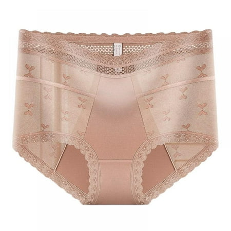 

Baywell Women Sexy Lace Underwear Briefs Lace Panties High Waist Hipster Panties Khaki M-XXL