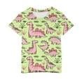 thumbnail image 5 of OGLCCG Kids Boys T-Shirt Cute Dinosaur Graphic Printed Short Sleeve Shirt Loose Fit Funny Summer Tees Tops 3-14 Years, 5 of 5