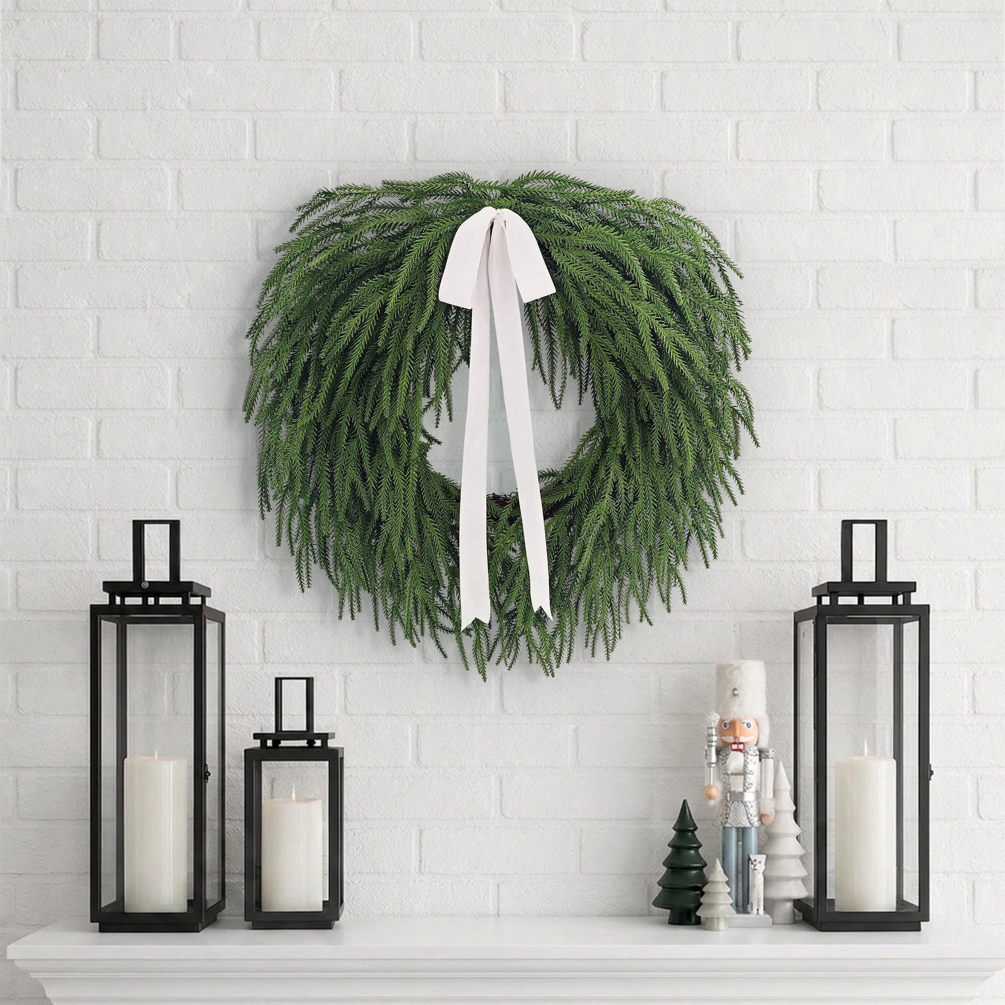 My Texas House 22-Inch Norfolk Artificial Christmas Wreath photo 2